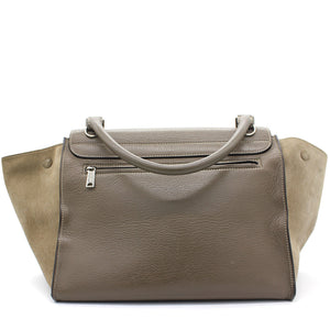 Calfskin Leather Medium Trapeze Souris