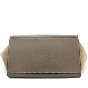 Calfskin Leather Medium Trapeze Souris