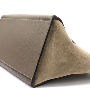 Calfskin Leather Medium Trapeze Souris