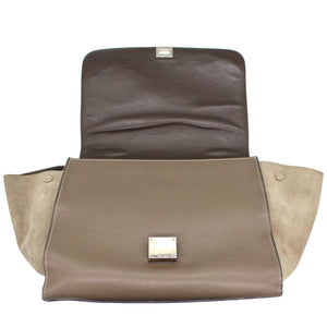 Calfskin Leather Medium Trapeze Souris