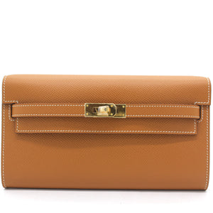 Kelly to Go Gold Epsom Leather