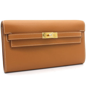 Kelly to Go Gold Epsom Leather