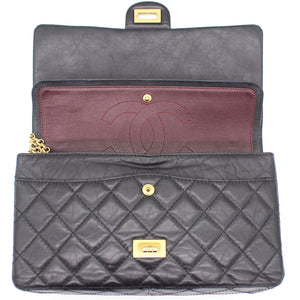 Black Quilted Crinkled Leather 226 Classic Reissue 2.55 Flap Bag