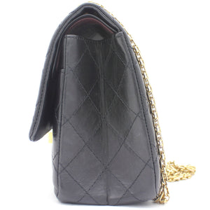 Black Quilted Crinkled Leather 226 Classic Reissue 2.55 Flap Bag