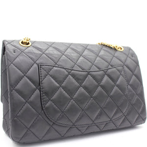 Black Quilted Crinkled Leather 226 Classic Reissue 2.55 Flap Bag