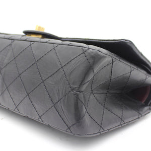 Black Quilted Crinkled Leather 226 Classic Reissue 2.55 Flap Bag