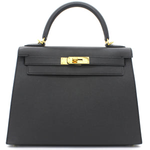 Epsom Leather Kelly 28 Black