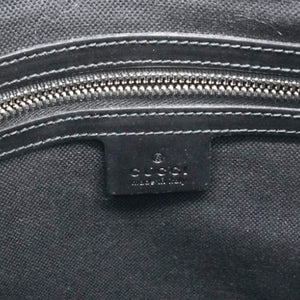 GG Supreme Monogram Appia Web Flat Messenger Bag Black Grey