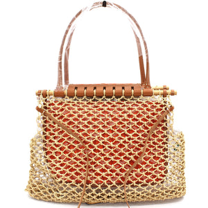 Goyardine Net Aligre Tote Orange