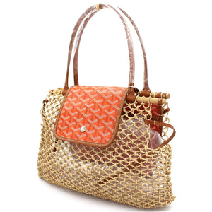 Goyardine Net Aligre Tote Orange