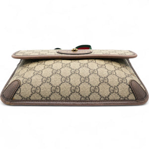 GG Supreme Monogram Neo Vintage Web Belt Bag Brown