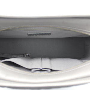 Grey Quilted Aged Calfskin Leather Gabrielle Hobo Bag