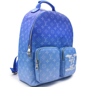 Backpack Multipockets Clouds Monogram Blue