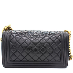 Quilted Glazed Calfskin Medium Boy Bag