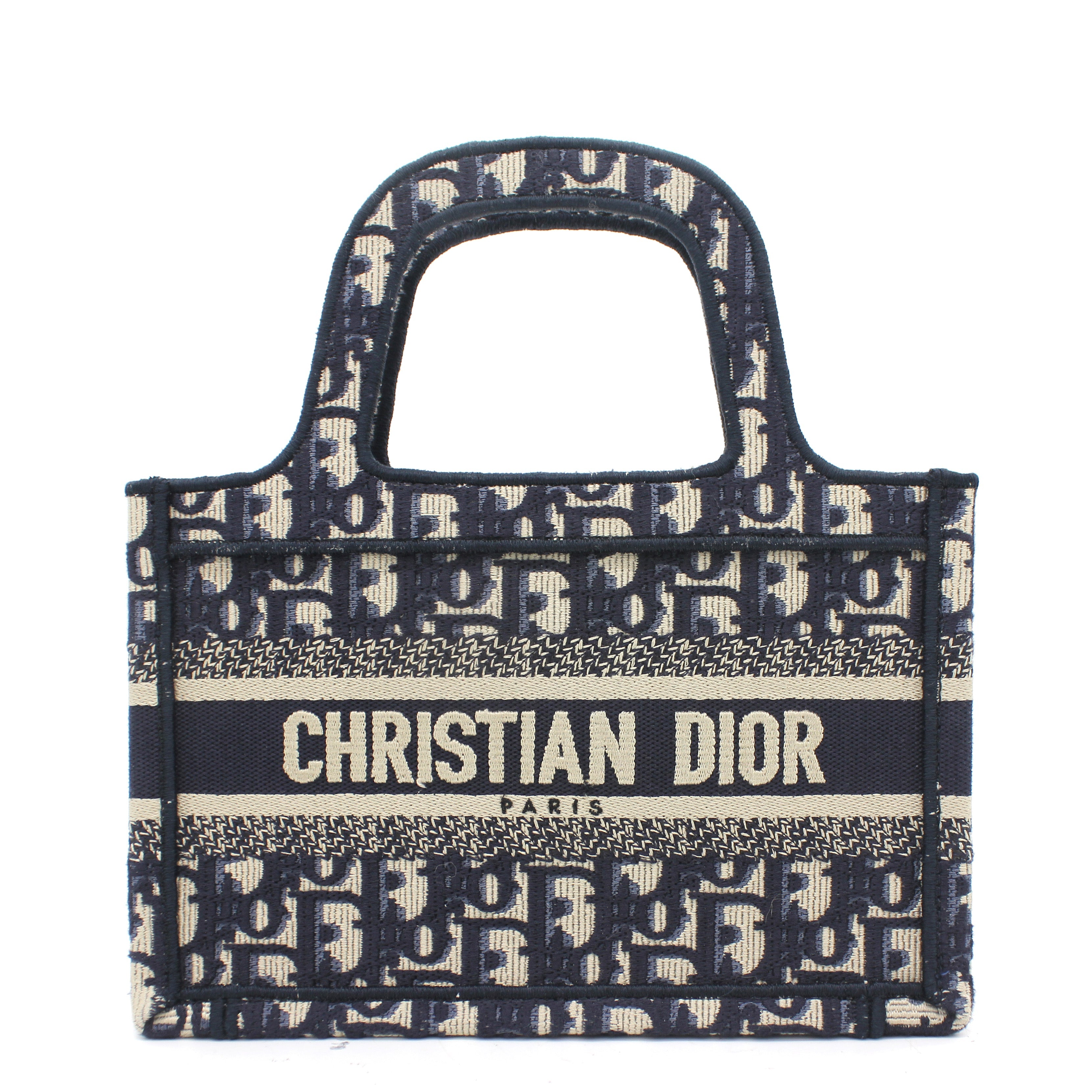 Oblique Mini Book Tote Blue Multicolor