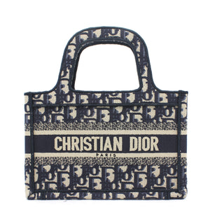Oblique Mini Book Tote Blue Multicolor