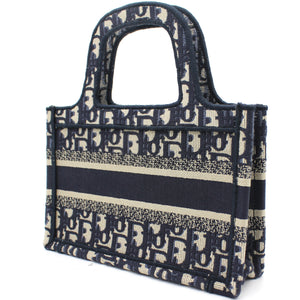 Oblique Mini Book Tote Blue Multicolor