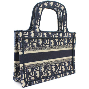 Oblique Mini Book Tote Blue Multicolor