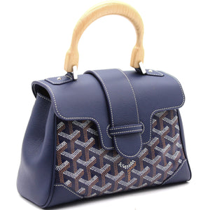Blue Goyardine Mini Saigon Bag