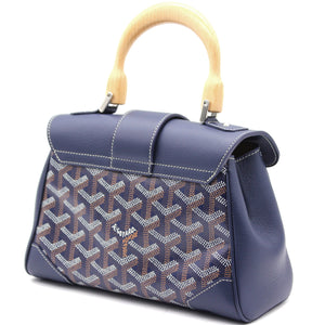Blue Goyardine Mini Saigon Bag