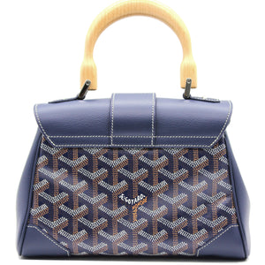Blue Goyardine Mini Saigon Bag