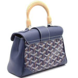 Blue Goyardine Mini Saigon Bag