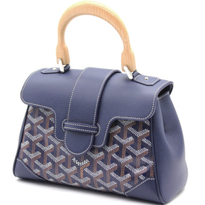 Blue Goyardine Mini Saigon Bag