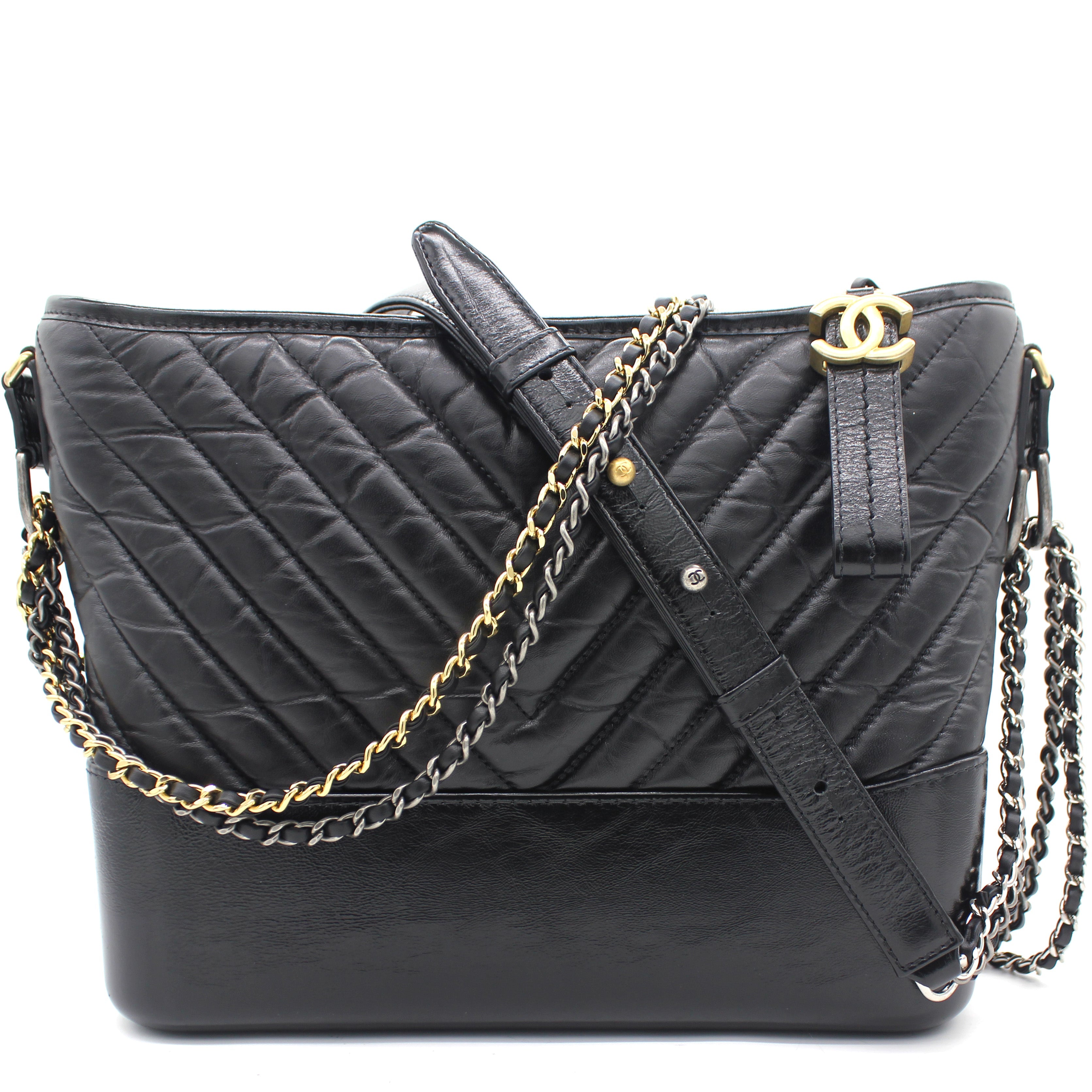 Gabrielle Chevron Medium Hobo Bag