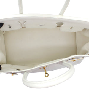 Birkin 30 Tote Clemence White