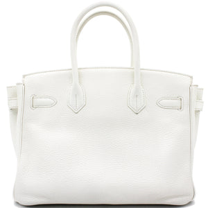 Birkin 30 Tote Clemence White