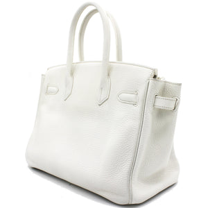 Birkin 30 Tote Clemence White