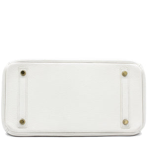 Birkin 30 Tote Clemence White