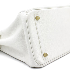 Birkin 30 Tote Clemence White