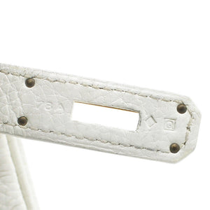 Birkin 30 Tote Clemence White