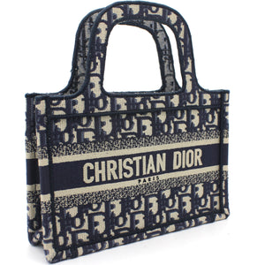 Oblique Mini Book Tote Blue Multicolor