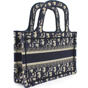Oblique Mini Book Tote Blue Multicolor