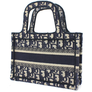 Oblique Mini Book Tote Blue Multicolor