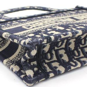 Oblique Mini Book Tote Blue Multicolor