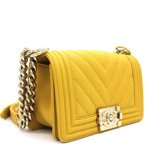 Chevron Small Boy Flap Yellow