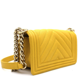 Chevron Small Boy Flap Yellow
