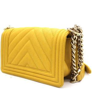 Chevron Small Boy Flap Yellow