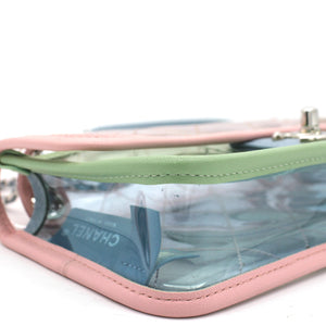 Lambskin PVC Quilted Mini Coco Splash Flap Blue Green