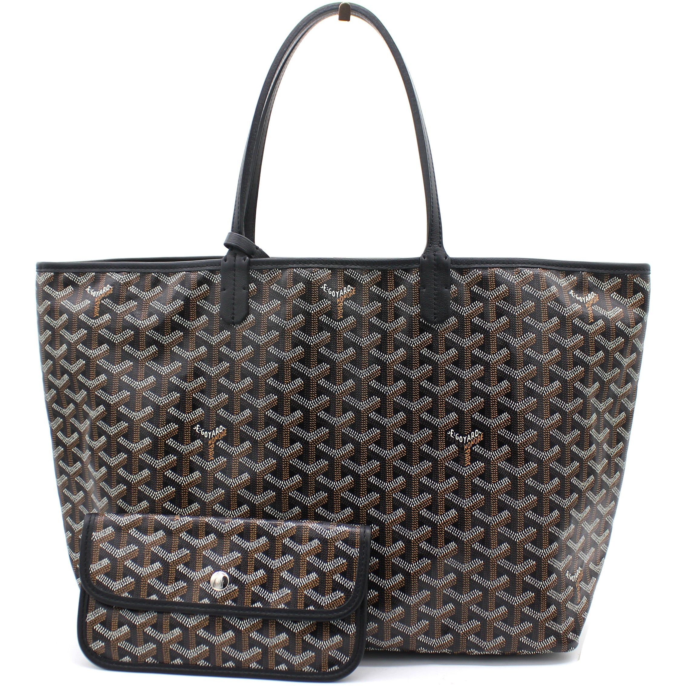 Black Goyardine Coated Canvas St. Louis PM Tote