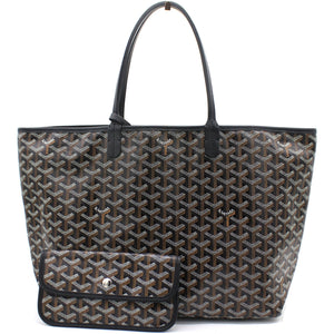 Black Goyardine Coated Canvas St. Louis PM Tote