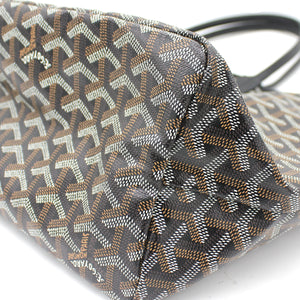 Black Goyardine Coated Canvas St. Louis PM Tote