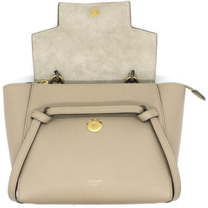 Nano Belt Bag in Beige Calfskin