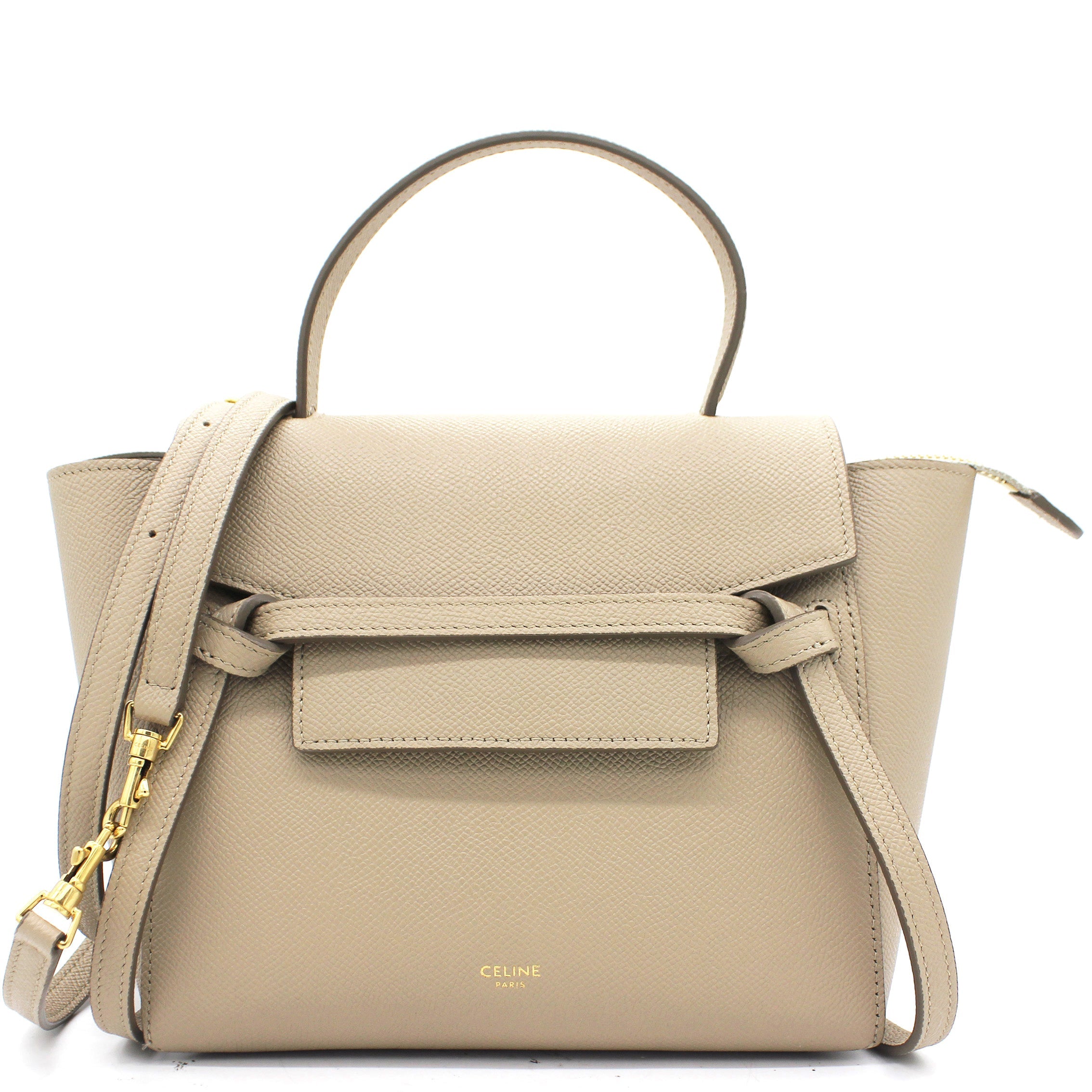 Nano Belt Bag in Beige Calfskin
