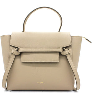 Nano Belt Bag in Beige Calfskin