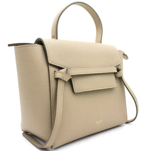 Nano Belt Bag in Beige Calfskin