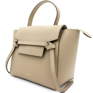 Nano Belt Bag in Beige Calfskin